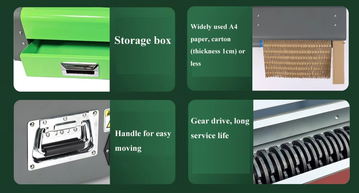Cardboard shredder machine PS71 (Packing Wrap cutting) 425mm Blade Width, Waste Box Converter