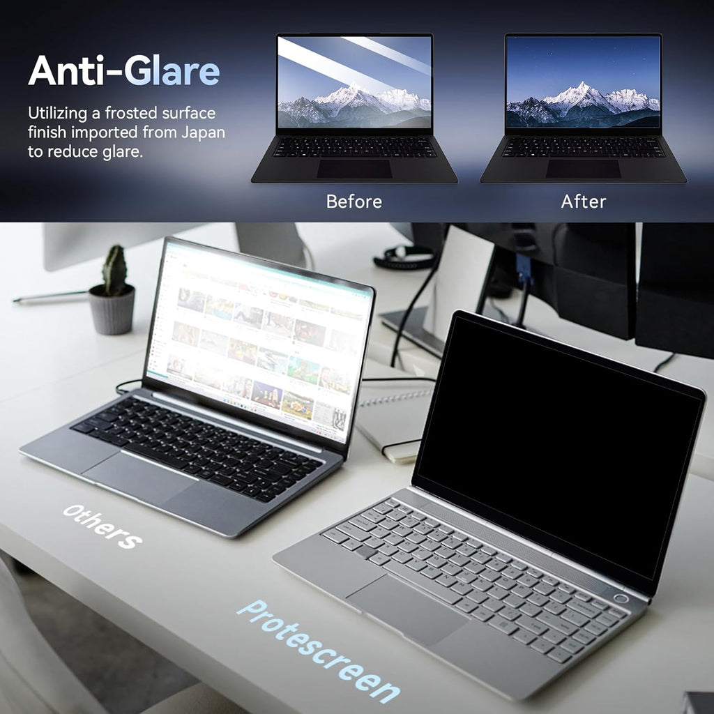 Laptop Magnetic Privacy Screen Filter 2-in-1 |Anti-Spy & Blue Light Protection (16:9)