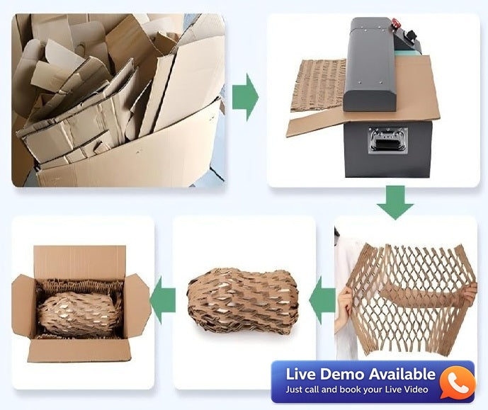 Cardboard shredder machine PS71 (Packing Wrap cutting) 425mm Blade Width, Waste Box Converter