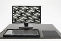 Blufury Polycarbonate Computer Desktop Cover Set for 18.5/19 Inch Monitor (Grey)