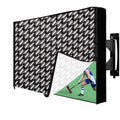 Blufury Universal Waterproof PVC TV Cover | Dustproof Geometric Pattern Design